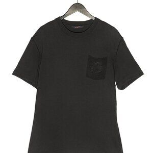 Louis Vuitton FW22 Black Crochet Pocket T-shirt